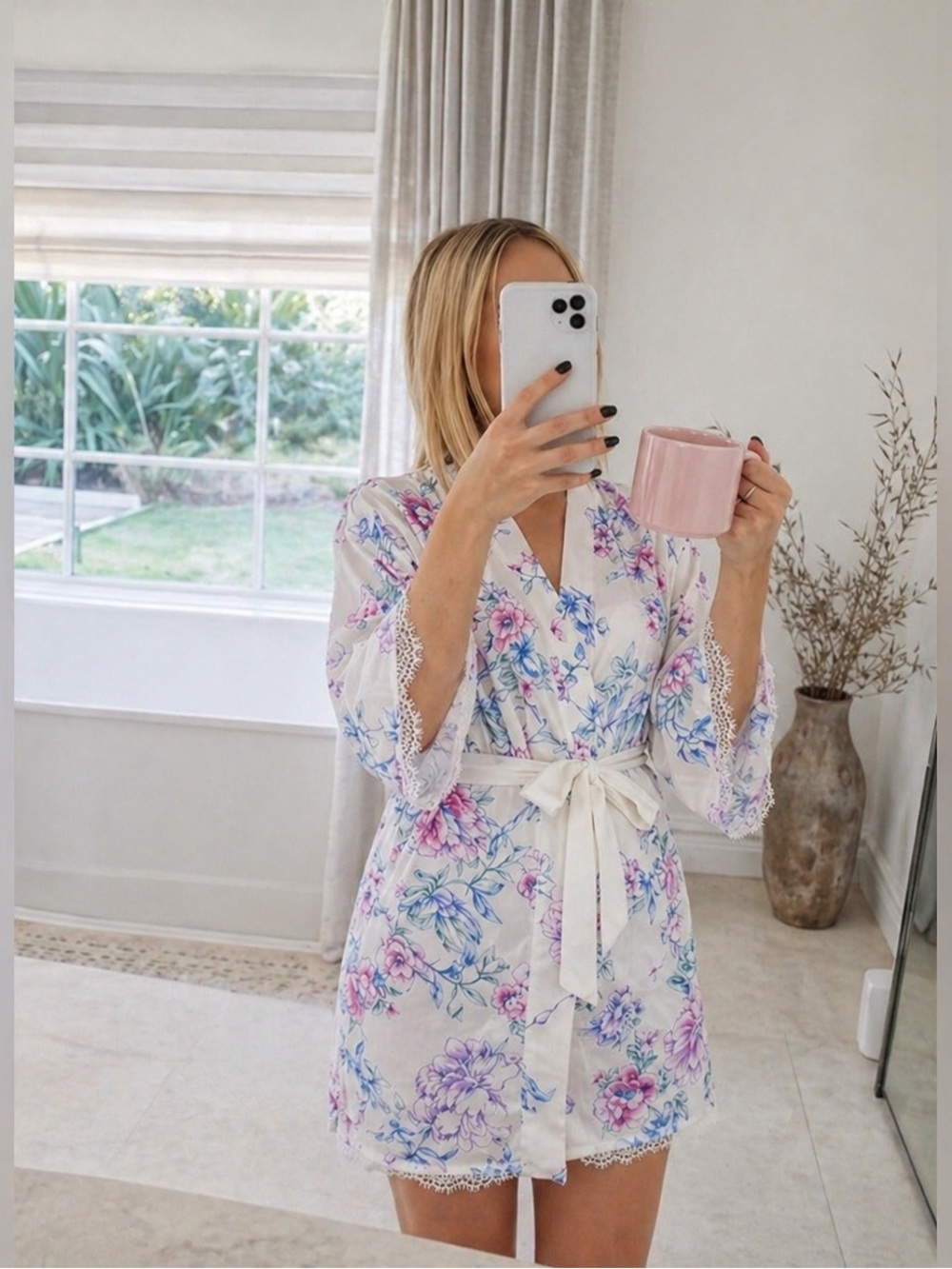 In Bloom by Jonquill Lace Trim Robe